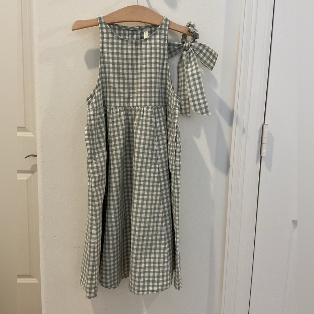 Rylee&Cru Size 4-5Y gingham dress with hair tie
